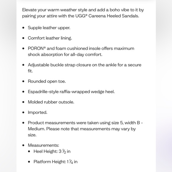 Ugg ankle strap wedges with metallic leather straps and raffia espadrille wedge - Picture 9 of 11